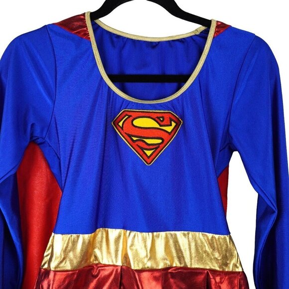 EUC Supergirl Kids Costume Dress W Attached Cape Size‎ 3 - Picture 3 of 7